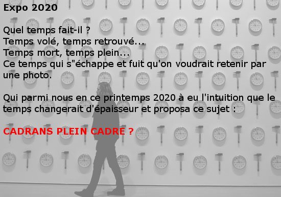 CADRANS PLEIN CADRE - 2020 Exposition virtuelle 2020